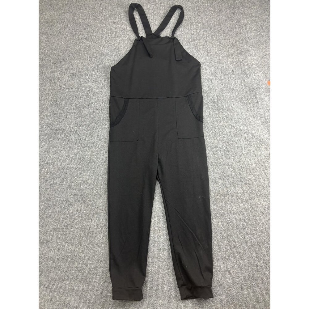 Jackson Rowe Overalls Womens XS Black Knit Jogger‎ Bib Adjustable Straps Pockets